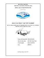 HOẠT ĐỘNG QUẢN TRỊ KHO HÀNG tại CTY cổ PHẦN THƯƠNG mại lê HIỀN đà NẴNG