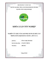 NGHIÊN CỨU KHẢ NĂNG HẤP PHỤ ION Pb (II) HÒA TAN TRONG DUNG DỊCH BẰNG XƠ DỪA, MÙN CƯA