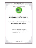 NGHIÊN CỨU XỬ LÝ DỊCH NHUỘM GỐC AZO BẰNG PHƢƠNG PHÁP SINH HỌC