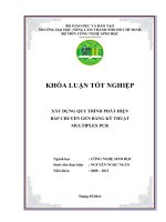 XÂY DỰNG QUY TRÌNH PHÁT HIỆN BẮP CHUYỂN GEN BẰNG KỸ THUẬT MULTIPLEX PCR