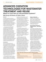 KT oxy hóa bậc cao trong xl và TSD nước thải