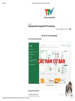 Các hàm trong excel 2010 có ví dụ minh họa chi tiết