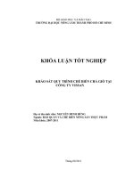 KHẢO SÁT QUY TRÌNH CHẾ BIẾN CHẢ GIÒ TẠI CÔNG TY VISSAN