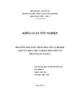 ĐO LƯỜNG KHẢ NĂNG TRUNG HÒA AXIT VÀ ĐỘ ĐỆM AXIT CỦA THỰC LIỆU VÀ KHẨU PHẦN THỨC ĂN HEO CON SAU CAI SỮA