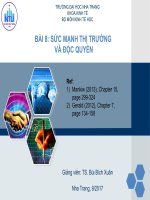 Lecture 8   thị trường độc quyền