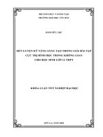 Rèn luyện kỹ năng sáng tạo trong giải bài tập cực trị hình học trong không gian cho học sinh lớp 12 thpt 