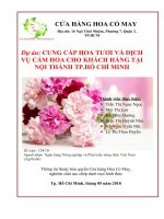 LẬP KẾ HOẠCH KINH DOANH SHOP HOA CỎ MAY
