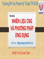NHIÊN LIỆU CNG  VÀ PHƯƠNG PHÁP ỨNG DỤNG.