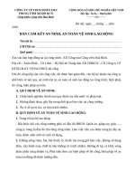 BM 13 ban cam ket ATLD,VSLĐ 