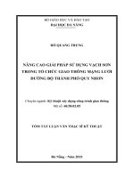 Nâng cao giải pháp sử dụng vạch sơn trong tổ chức giao thông mạng lưới đường bộ thành phố quy nhơn (tt) 