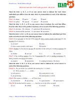 GIẢI CHI TIẾT đề thi thử môn Anh THPT Quốc gia 2018 – Đề số 09