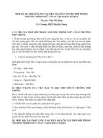 MỘT SỐ GIẢI PHÁP NÂNG CAO HIỆU QUẢ ÔN TẬP THƠ MỚI TRONG CHƯƠNG TRÌNH NGỮ VĂN 11, TẬP II, BAN CƠ BẢN