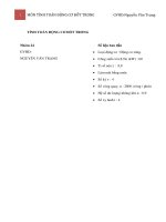 TÍNH TOÁN ĐỘNG CƠ ĐỐT TRONG SPKT