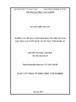Nghiên cứu đề xuất giải pháp bảo tồn một số loài hạt trần tại vườn quốc gia pù mát tỉnh nghệ an 