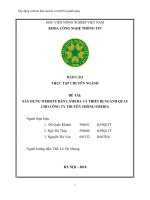 TTCN xây dựng website bán máy ảnh và thiết bị ngành quay