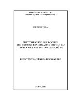 Phát triển năng lực đọc hiểu cho học sinh lớp 12 qua dạy học văn bản truyện Việt Nam sau 1975 theo chủ đề