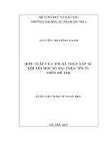 Hiệu suất của thuật toán xấp xỉ đối với một số bài toán tối ưu trên đồ thị