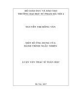 Một số ứng dụng của hành trình ngẫu nhiên