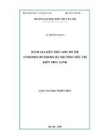 Đánh giá kiến trúc khu đô thị vinhhomes reverside hà nội theo tiêu chí kiến trúc xanh (tt) 