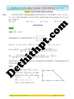 Bài toán vận dụng cao   chủ đề 7  tọa độ TRONG KHÔNG GIAN OXYZ   có lời giải file word 