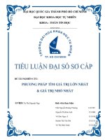 Tiểu luận phương pháp tìm giá trị nhỏ nhất và lớn nhất