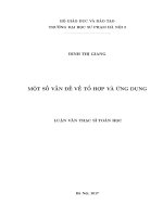 Một số vấn đề về tổ hợp và ứng dụng