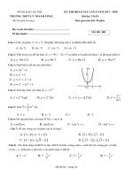 Đề thi thử môn Toán trường THPT Lý Thánh Tông – Hà Nội lần 4 – 2018