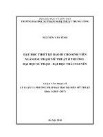 Dạy học thiết kế bao bì cho sinh viên ngành sư phạm mỹ thuật ở trường đại học sư phạm   đại học thái nguyên 