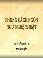 Giáo án bài Phong Cách Ngôn Ngữ Nghệ Thuật lớp 10 powerpoint