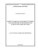 Nghiên cứu hiệu quả giảm nhiệt của không gian xanh đô thị tại thành phố hà nội sử dụng công nghệ viễn thám 