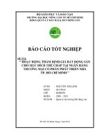 HOẠT ĐỘNG THẨM ĐỊNH GIÁ BẤT ĐỘNG SẢN CHO MỤC ĐÍCH THẾ CHẤP TẠI NGÂN HÀNG THƯƠNG MẠI CỔ PHẦN PHÁT TRIỂN NHÀ TP. HỒ CHÍ MINH