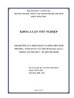 ẢNH HƯỞNG CỦA PHÂN ĐẠM VÀ GIỐNG ĐẾN SINH TRƯỞNG, NĂNG SUẤT CÂY NHA ĐAM (Aloe vera L.) TRỒNG TẠI THỦ ĐỨC  TP. HỒ CHÍ MINH