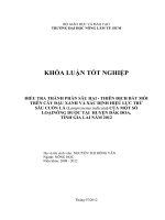 ĐIỀU TRA THÀNH PHẦN SÂU HẠI  THIÊN ĐỊCH BẮT MỒI TRÊN CÂY ĐẬU XANH VÀ XÁC ĐỊNH HIỆU LỰC TRỪ SÂU CUỐN LÁ (Lamprosema indicata) CỦA MỘT SỐ LOẠINÔNG DƯỢC TẠI HUYỆN ĐĂK ĐOA, TỈNH GIA LAI NĂM 2012