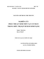 Nghiên cứu phẫu thuật tịnh tiến vạt cơ trán trong điều trị sụp mi bẩm sinh nặng (TT)