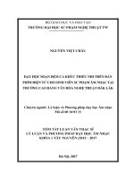 Dạy học soạn đệm ca khúc thiếu nhi trên đàn phím điện tử cho sinh viên sư phạm âm nhạc tại trường cao đẳng văn hóa nghệ thuật đăk lăk 