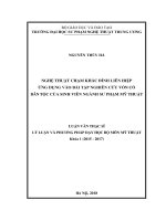 Nghệ thuật chạm khắc đình liên hiệp ứng dụng vào bài tập nghiên cứu vốn cổ dân tộc của sinh viên ngành sư phạm mỹ thuật 