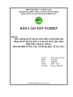 QUY HOẠCH SỬ DỤNG ĐẤT ĐẾN NĂM 2020, KẾ HOẠCH SỬ DỤNG ĐẤT 5 NĂM KỲ ĐẦU 20112015 PHƯỜNG THẮNG NHẤT, THÀNH PHỐ VŨNG TÀU, TỈNH BÀ RỊA VŨNG TÀU