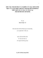 ĐIỀU TRA THÀNH PHẦN VÀ NGHIÊN CỨU ĐẶC ĐIỂM SINH HỌC CỦA LOÀI NHỆN NHỎ BẮT MỒI HỌ PHYTOSEIIDAE TRÊN MỘT SỐ CÂY RAU ĂN TRÁI TẠI THÀNH PHỐ HỒ CHÍ MINH