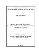 Dạy học cồng chiêng của tộc người jrai và bahnar cho học sinh trường trung cấp văn hóa nghệ thuật tỉnh gia lai 