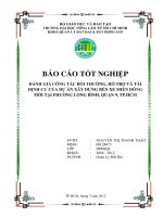 ĐÁNH GIÁ CÔNG TÁC BỒI THƯỜNG, HỖ TRỢ VÀ TÁI ĐỊNH CƯ CỦA DỰ ÁN XÂY DỰNG BẾN XE MIỀN ĐÔNG MỚI TẠI PHƯỜNG LONG BÌNH, QUẬN 9, TP.HCM