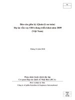 Báo cáo giữa kỳ (Quản lý an toàn) Dự án vốn vay ODA đang triển khai năm 2009 (Việt Nam)