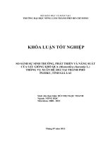 SO SÁNH SỰ SINH TRƯỞNG, PHÁT TRIỂN VÀ NĂNG SUẤT CỦA SÁU GIỐNG KHỔ QUA (Momordica charantia L.) TRỒNG VỤ XUÂN HÈ 2012 TẠI THÀNH PHỐ PLEIKU, TỈNH GIA LAI