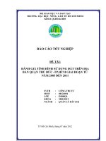 ĐÁNH GIÁ TÌNH HÌNH SỬ DỤNG ĐẤT TRÊN ĐỊA BÀN QUẬN THỦ ĐỨC TP.HCM GIAI ĐOẠN TỪ NĂM 2005 ĐẾN 2011