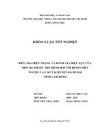 ĐIỀU TRA HIỆN TRẠNG VÀ ĐÁNH GIÁ HIỆU LỰC CỦA MỘT SỐ THUỐC TRỪ BỆNH ĐỐI VỚI BỆNH CHẾT NGƯỢC CA CAO TẠI HUYỆN ĐẠ HUOAI TỈNH LÂM ĐỒNG