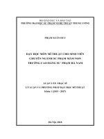 Dạy học môn mĩ thuật cho sinh viên chuyên ngành sư phạm mầm non   trường cao đẳng sư phạm hà nam 