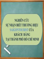 Nghiên cứu sự nhận biết thương hiệu Saigontourist của KH TPHCM