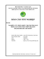 “NGHIÊN CỨU PHÂN KHÚC THỊ TRƯỜNG BẤT ĐỘNG SẢN SINH THÁI TRÊN ĐỊA BÀN THÀNH PHỐ HỒ CHÍ MINH