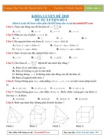 Đề số 1 full đề đáp án