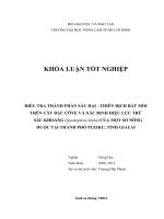 ĐIỀU TRA THÀNH PHẦN SÂU HẠI  THIÊN ĐỊCH BẮT MỒI TRÊN CÂY ĐẬU CÔVE VÀ XÁC ĐỊNH HIỆU LỰC TRỪ SÂU KHOANG (Spodoptera litura) CỦA MỘT SỐ NÔNG DƯỢC TẠI THÀNH PHỐ PLEIKU, TỈNH GIALAI