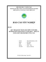 QUY HOẠCH SỬ DỤNG ĐẤT ĐẾN NĂM 2020, KẾ HOẠCH SỬ DỤNG ĐẤT 5 NĂM (2011 – 2015) XÃ LONG SƠN THÀNH PHỐ VŨNG TÀU